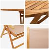 vidaXL Garden Dining Set Folding 7 pcs Taupe Solid Acacia Wood