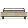 vidaXL Metal Bed Frame without Mattress Sonoma Oak 193x203 cm