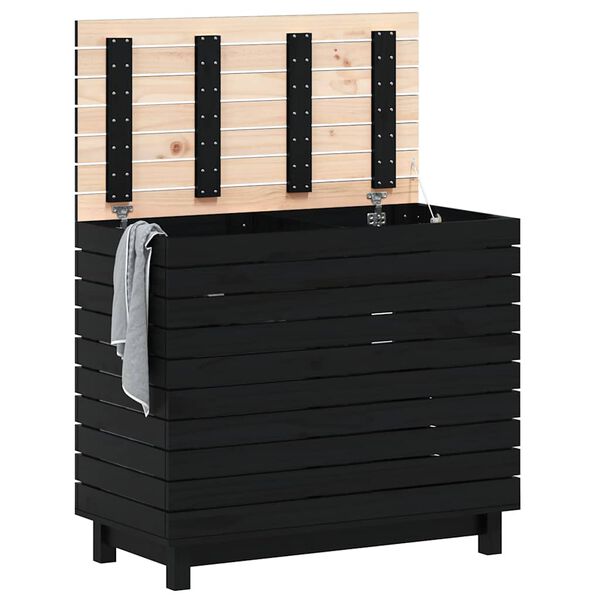 vidaXL Laundry Basket 88.5x44x76 cm Solid Wood Pine
