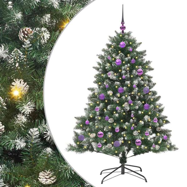 vidaXL Artificial Christmas Tree with 150 LEDs with Stand Green 150 cm