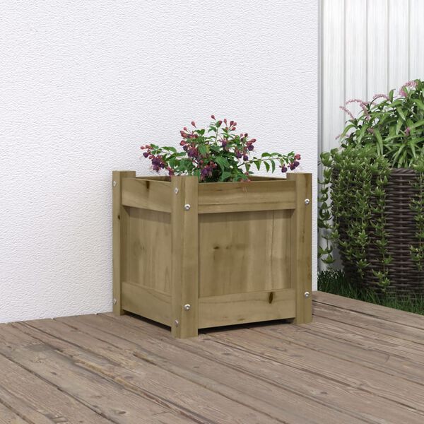 vidaXL Garden Planter 31x31x31 cm Impregnated Wood Pine