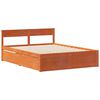 vidaXL Bed Frame without Mattress Wax Brown 120x200 cm Solid Wood Pine