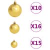 vidaXL Artificial Pre-lit Christmas Tree with Ball Set Pink 210 cm PVC