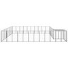 vidaXL Dog Kennel Black 25.41 m² Steel