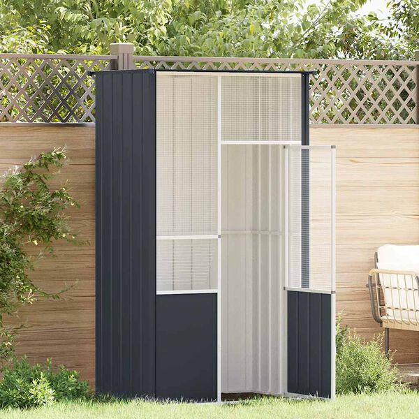 vidaXL Bird Cage Anthracite 115x78x200 cm Galvanised Steel