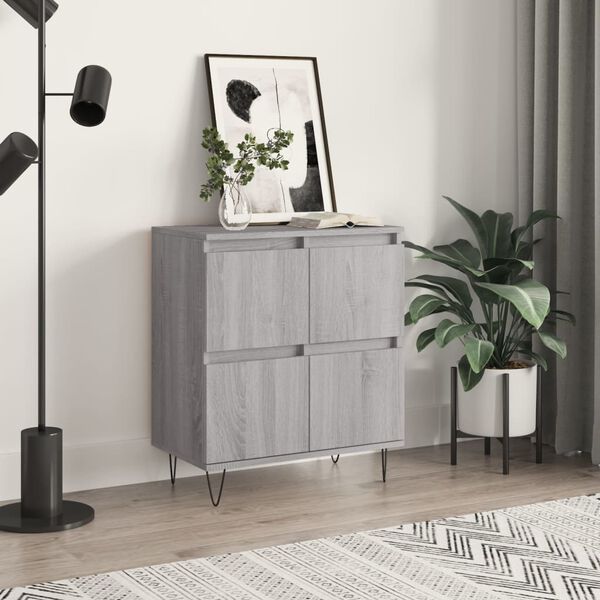 vidaXL Sideboard Grey Sonoma 60x35x70 cm Engineered Wood