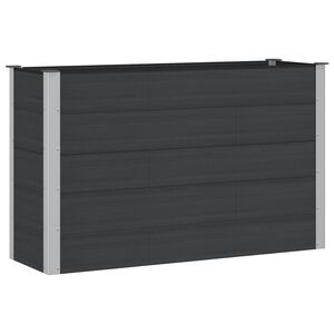 vidaXL Garden Raised Bed Black 150 x 50 x 91 cm WPC and Aluminium