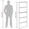 vidaXL Shoe Cabinet 5-Layer Mirror Oak 63x17x169.5 cm