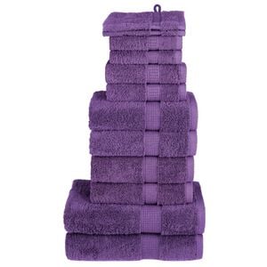 vidaXL 12 Piece Premium Towel Set SOLUND Purple 600 gsm