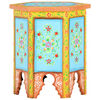 vidaXL Hand-painted Side Table Multicolour 38x33x42 cm Solid Mango Wood