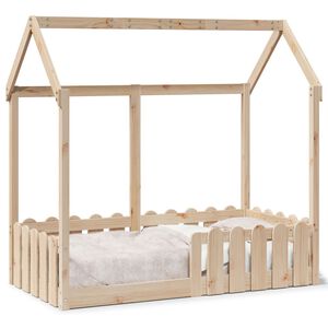 vidaXL Kids' House Bed Frame 70x140 cm Solid Wood Pine