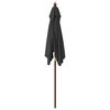 vidaXL Garden Parasol with Wooden Pole Black 198x198x231 cm