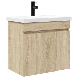 vidaXL Bathroom Vanity Unit with Tap Sonoma Oak 61 x 40 x 74.5 cm