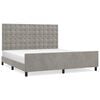 vidaXL Bed Frame without Mattress Light Grey 160x200 cm Velvet