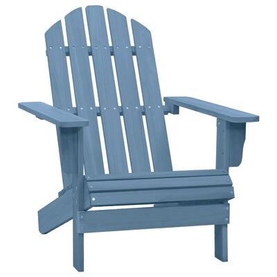 vidaXL Garden Adirondack Chair Solid Fir Wood Blue