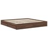 vidaXL Storage Bed with Drawer Brown Oak 200 x 200 cm Engineered Wood