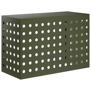vidaXL Air Conditioner Cover Olive Green 90 x 40 x 60 cm Steel