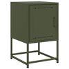 vidaXL Bedside Cabinets 2 pcs Olive Green 36x39x60.5 cm Steel