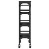 vidaXL Kitchen Trolley Black 53x20x76 cm Engineered Wood