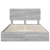 vidaXL Storage Bed Grey Sonoma 160 x 200 cm Engineered Wood