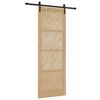 vidaXL Sliding Door Natural 83 x 232 cm Solid Pine Wood