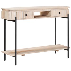 vidaXL Handmade End Table White 100 x 30 x 76 cm Solid Mango Wood