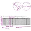 vidaXL Dog Cage with Roof Silver 800 x 200 x 258 cm Steel and PE