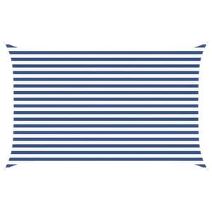 vidaXL Sun Shade Sail Blue and White 4 x 2.5 m 100% Polyester Oxford