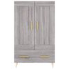vidaXL Highboard Grey Sonoma 69.5x31x115 cm Engineered Wood