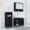 vidaXL Bathroom Furniture Set 3 pcs Black Oak Engineered Wood