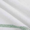 vidaXL Cleaning Cloths 5 pcs White with Green Stripes 50x60 cm