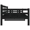 vidaXL Day Bed without Mattress Black Solid Wood Pine 90x200 cm