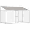 vidaXL Dog Cage 2 pcs Silver 400 x 200 x 258 cm Steel and PE