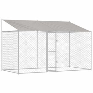 vidaXL Dog Cage Silver 400 x 200 x 256 cm Galvanised Steel