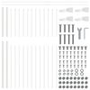 vidaXL Garden Fence White 1.7 x 1.5 m Powder-coated Steel