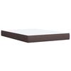 vidaXL Box Spring Bed with Mattress Dark Brown 140x200 cm Fabric