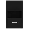 vidaXL Wall-mounted Bedside Cabinet Black