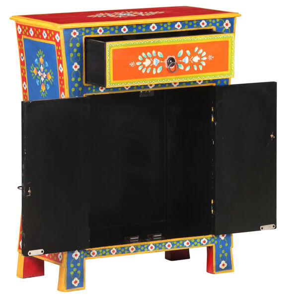 vidaXL Hand Painted Sideboard 60x30x75 cm Solid Mango Wood
