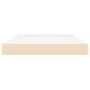 vidaXL Pocket Spring Bed Mattress Cream 140x190x20 cm Fabric