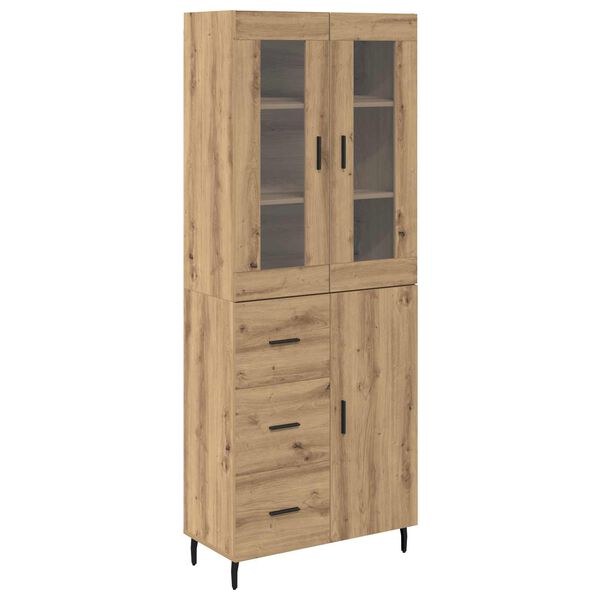 vidaXL Highboard with Drawer 2 pcs Artisan Oak Engineered Wood