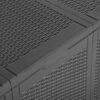 vidaXL Garden Storage Box 270L Black PP Rattan