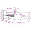 vidaXL Bookcase Bed without Mattress 135x190cm Solid Wood Pine