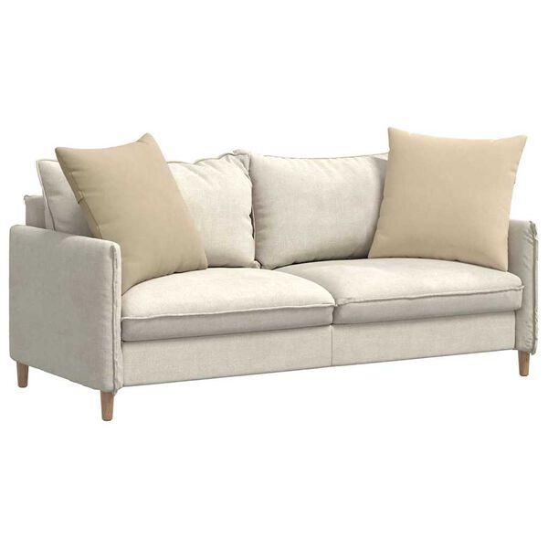 vidaXL Sofa Pillows 2 pcs Cream 80 x 80 cm Fabric