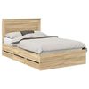 vidaXL Bed Frame with Drawer Sonoma Oak 120 x 200 cm Engineer Wood