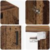 vidaXL Wall-Mounted Cabinet 2 pcs Old Wood 69.5 x 34 x 90 cm