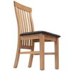 vidaXL Dining Chairs 4 pcs Solid Oak Wood and Faux Leather