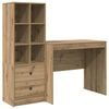 vidaXL Desk with Drawer with Shelf with Storage 2 pcs Artisan Oak