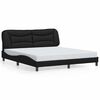 vidaXL Bed Frame with LED without Mattress "Hvar" Black 180x200 cm