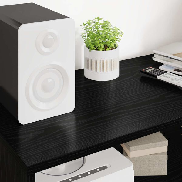 vidaXL TV Cabinet Black Oak 100 x 35 x 40 cm Engineered Wood