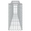 vidaXL Arched Gabion Baskets 4 pcs 400x30x60/80 cm Galvanised Iron